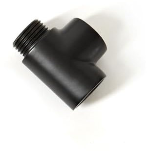 Milano Heated Towel Rail Radiator Dual Fuel T Piece Electric Element Connector - Black