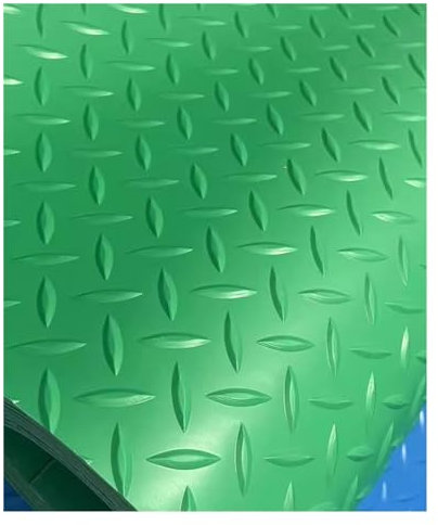 Gummimatte Robuste Gummimatten 4/6/8/10/12/14/16/18/20 Fuß, Garagenbodenschutz mit geprägtem Diamantplattenmuster, Vinyl-Bodenrolle für Anhänger, Autos, Wohnmobile, Motorräder, Boote(A,3ft x 3ft/0.91m