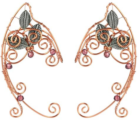 PACKOVE Elfen Ohrclips Ohne Ohrlöcher Quaste Elfenohren Feen Ohrclips Damen Fee Ohren Weihnachts Ohrclip Für Hochzeiten Halloween