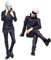 Tongyundacheng 2Stück Anime Figuren Gojo Satoru PVC Charakter Cartoon Sammlung Modell Action Figur Statue Desktop Dekorationen