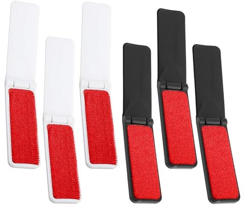 Mabor 6 Stück Faltbar Kleiderbürste Antistatische Fusselbüirste Kleidung Tierhaarentferner Antistatische Fusselentferner Fusselbürste Reinigungsbürste für Sofas Autos Stofftiere