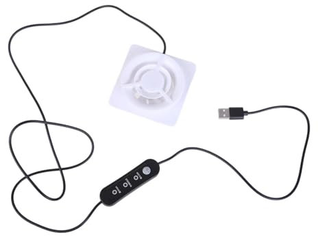 YOGOTEU - Small USB ventilation fan adjusts speed without noise for pet houses, toilets, electric welder fan, dog kennel