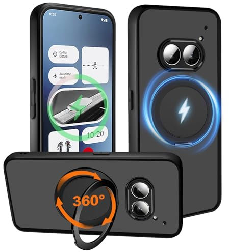 HikerClub für Nothing Phone 2a und 2a Plus (2024) Magnetische Hülle, 360 Drehbarer Ständer Ringständer Stoßfeste Handyhülle