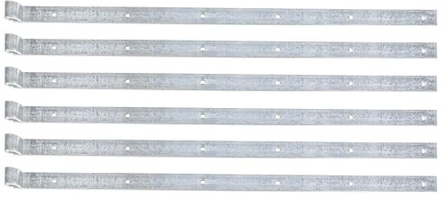 Alberts 862442 Ladenband | in verschiedenen Ausführungen | galvanisch blau verzinkt | Rolle Ø14 mm | Größe 800 x 35 mm | 6er Set, Silber