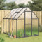 Festnight Invernadero de Aluminio XXL, Invernadero de Jardín 224 x 169 x 195 cm Policarbonato Aluminio, Invernadero de Vidrio con Base, Casero Plantas Cultivos Transparente Antracita