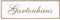 Dekolando Deko Türschild - Gartenhaus - Schild 150 x 50 mm - Schilder Türschilder Namensschilder Wohnung selbstklebend Holzschild Tür Holzschilder