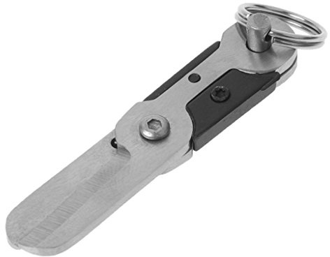 HYROOY Outdoor Survival Federschere Taschenwerkzeug für Schlüsselanhänger Edelstahl