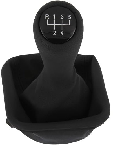 Schaltknauf + Schaltsack Set 5 Gang passend für BMW 3er E30, 1982-1994, Plug & Play, Auto Schalthebel Schaltmanschette, mit Rahmen, schwarz