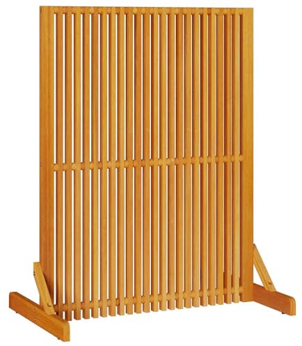 vidaXL Privatsphäre Trennwand Aus Massivholz Akazie Halbtransparent Innen Außen Raumteiler Texturiertes Design 110 cm Hoch Modern Partition Für Wohnzimmer Balkon Holz Faltbar Dekorativ