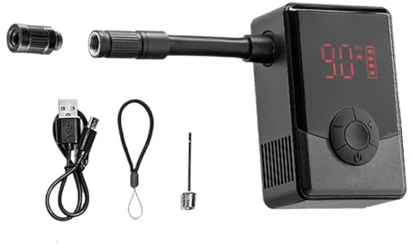 Ruwshuuk Electric Bike Pump,Cordless Bike Tire Pump - Wireless Compact Small Inflator for Scooter Ball Mountain Motorcycle Auto Cycling