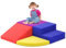 Blocchi da costruzione in schiuma per bambini, blocchi di arrampicata per interni, blocchi da costruzione morbidi giganti, Blocchi e mattoncini da costruzione (Set colorato da 4 pezzi)