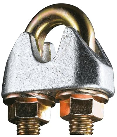 Design61 10 abrazaderas de cable de alambre de 5 mm, abrazadera de cable, abrazadera para cable de planchado, abrazadera DIN EN 13411-5 para fijación de cuerdas, toldos, cable de acero, alambre de
