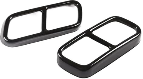 Kompatibel mit BMW 7er F01 2009-2014 Edelstahl Auto Endschalldämpfer Auspuffrohr Ausgangsabdeckung Aufkleber Endrohre endrohr endstück(Black)