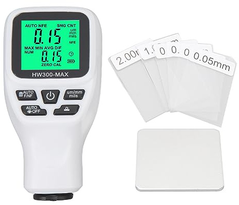 Testeur Épaisseur Peinture Voiture, Numérique 0-2000µm Blanc - Mesure Ultra - Précise, Jauge d'Épaisseur LCD, Automobilistes et Professionnels (Blanche)
