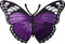 Purple Butterfly Embroidered Iron/Sew On Patch Dress Skirt Jeans Top Bag Badge