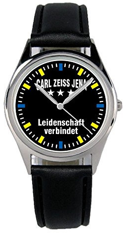 KIESENBERG Armbanduhr JENA Geschenk Artikel Idee Fan Damen Herren Unisex Analog Quartz Lederarmband Uhr 36mm Durchmesser B-2411