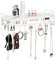 JackCubeDesign An der Wand befestigtes klassisches weißes Eisen-Designer gebildetes Kosmetik-Speicher-Regal w/Halskette Schmuck-Organisator-Regal-Ohrring-Halter -: MK238B