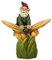 Design Toscano Auf dem Rücken eines Schmetterlings Gartenzwerg-Statue - Rasenzwerg, Harz, Vollfarbe wirklichkeitsgetreu