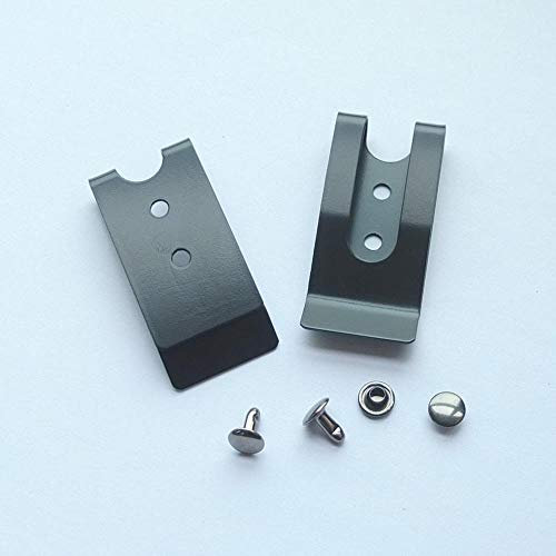micoshop 25 Stück 54 x 25 mm Gürtelholster Clip Karabinerhaken Kappe Bolzen Schnallen Schlüsselanhänger Hardware Schwarz