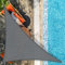 AXT SHADE Sonnensegel Dreieck Rechtwinklig 3x3x4,25m Atmungsaktiv Wasserdurchlässig Sonnenschutz Wetterschutz Windschutz HDPE mit UV Schutz für Terrasse Balkon Garten-Grau Anthrazit