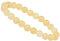 ELEDORO echtes Edelstein Perlen Armband - Natürliche Chakra Power Steine, Stretch Design, 8mm (Calcit gelb)