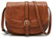 Damen PU Leder Schultertasche Kleine Umhängetasche Retro Braun