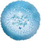 Folienballon Zur Taufe, hellblau, ca. 45 cm