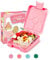 schmatzfatz easy Kinder Snackbox, Brotdose, Brotdose mit Fächern, Bento Box, Brotdose, Lunchbox, Geschenk (Rosa)