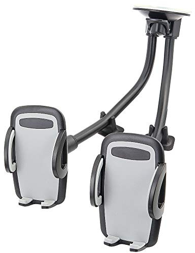 Kolasels Dual Phone Holder for Car , Phone Mount for Truck Windshield/Dashboard Compatible with iPhone 11/Xs/Xr/X/8 Plus/8/7/6, Samsung Note 10+/10/9/8/7, HTC, LG and More 3.5-6.5 inch Cell Phone