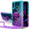 Miss Arts für Galaxy A40 Hülle,[Silverback] Mädchen Glitzern Handyhülle Hülle mit Ringständer, Cover Silikon Flüssigkeit Clear Schutzhülle für Samsung Galaxy A40 -LILA
