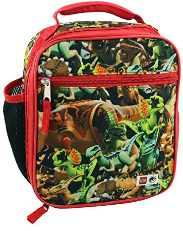 Lego Jurassic World Dinosaurs Boys Soft Insulated School Lunch Box (One Size, Lego Jurassic)