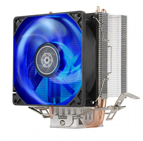 SilverStone Technology SST-KR03 - Kryton CPU Cooler, excellent cooling and low noise, silent hydraulic bearing 92mm blue LED fan, universal Socket compatibility