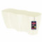 KADAX Flower Pot per all'interno, orchidee, fiori, piante, davanzale, fioriera, pentola di orchidea, plastica, fioriera moderna, vaso di fiori (35 x 12 cm, crema)
