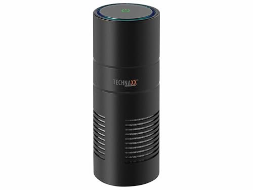 Purificador de Aire USB Technaxx con Filtro Combinado HEPA - Luz UV y difusor de aromaterapia, Limpiador de Aire para alérgicos y Fumadores, Color Negro - Ionizador de Aire TX-131+