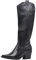 IF Fashion Cowboy Western Scarpe da Donna Stivali Alti A Punta Camperos Texani 9619 Nero N.38