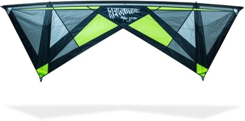 Revolution Kites Vsrv00213 Revolution Drachen mit 4 Reflexlinien (Griff), Limettenfarbe, Einheitsgröße (RX Lime #1)
