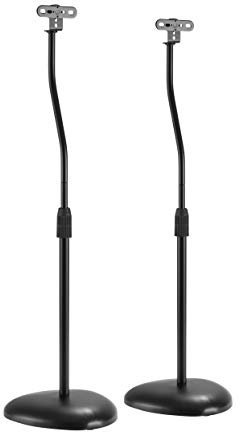 HALTERUNGSPROFI 2 Lautsprecherständer - Universal für Satelliten Surround Boxen Schwarz je 4.5kg belastbar S05