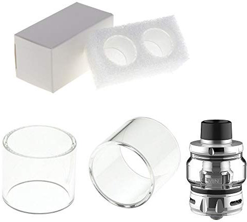 2x Ersatzglas 2ml für Uwell Nunchaku 2 Verdampfer Glas Pyrex Tube Glastank Glass Ersatz Replacement