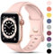 CeMiKa Kompatibel mit Apple Watch Armband 44mm 42mm 45mm 46mm 49mm, Ersatz Silikon Sport Armbänder Kompatibel mit iWatch Armband Series 10 9 8 7 6 5 4 3 2 1 SE, Damen Herren, Rosa