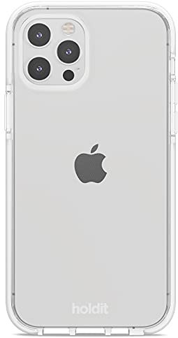 holdit Transparent Hülle für iPhone 12/12 Pro (6,1) - Vergilbungsfrei TPU hülle - Flexiblem und Durchsichtige Handyhüllen in Getönter Farbe - Crystal Clear - White