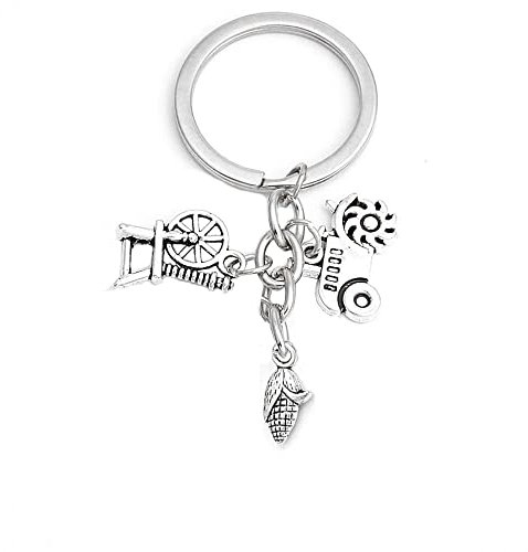 Porte-clés Agriculteur Jardinier Fermier Argenté