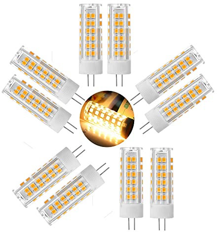 Ruihua 10 Packungen G4 7W Warmweiß 3000K LED Kapsel Glühbirnen(70W Halogenlampenäquivalent) 700LM Mini Maisbirnen Nicht Dimmbar Bi-Pin Sockel Energiesparlampe G4 AC 220-240V