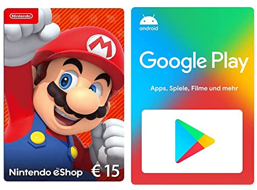 Nintendo eShop Card | 15 EUR Guthaben | Download Code (EU) + Google Play €15 Guthaben (Digital Code, code kann nur in Deutschland eingelöst werden)