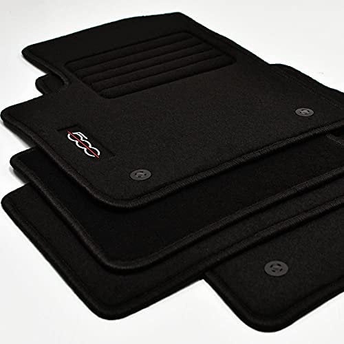 Mattenprofis Velours Edition Fußmatten geeignet für FIAT 500 + C Hybrid ab Bj.2020 sw, schwarz