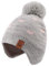 XIAOHAWANG Baby Strickmütze Winter Babymütze Junge Warme Kindermütze Junge Beanie Mütze Dicke Wintermütze für Herbst,Winter(Grau Herz-Hut,4-7Jahren)