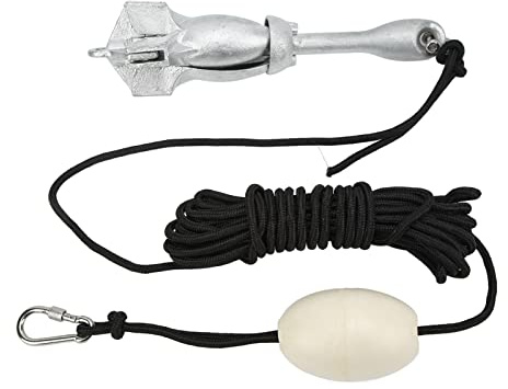 Fupei Faltanker-Kit, einfache Bedienung Kohlenstoffstahl-Boots-Grapnel mit 25-Fuß-Seil für Segelboote Kajak-Kanu-Wasserfahrzeuge