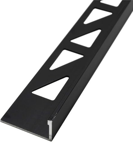Dalsys 200cm Profilé d'angle aluminium 8mm noir, Protection des Bords