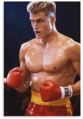 XINGSHANG Ivan Drago Boxer Poster Kunst Poster Leinwand Gemälde Dekor Wanddruck Foto Zuhause Modern Dekorative Poster 60 x 90 cm