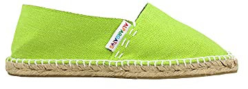 ALPARGATUS Espadrillas classiche piatte in tela fatte a mano in Spagna, Pistacchio, 43 EU