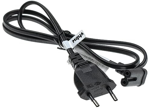 vhbw Netzkabel Schutzkontaktstecker Ersatz für Pari Boy 00682465 für Kaltgeräte z.B. PC Monitor Computer Drucker - C7 Buchse, 1 m, 90° Gewinkelt